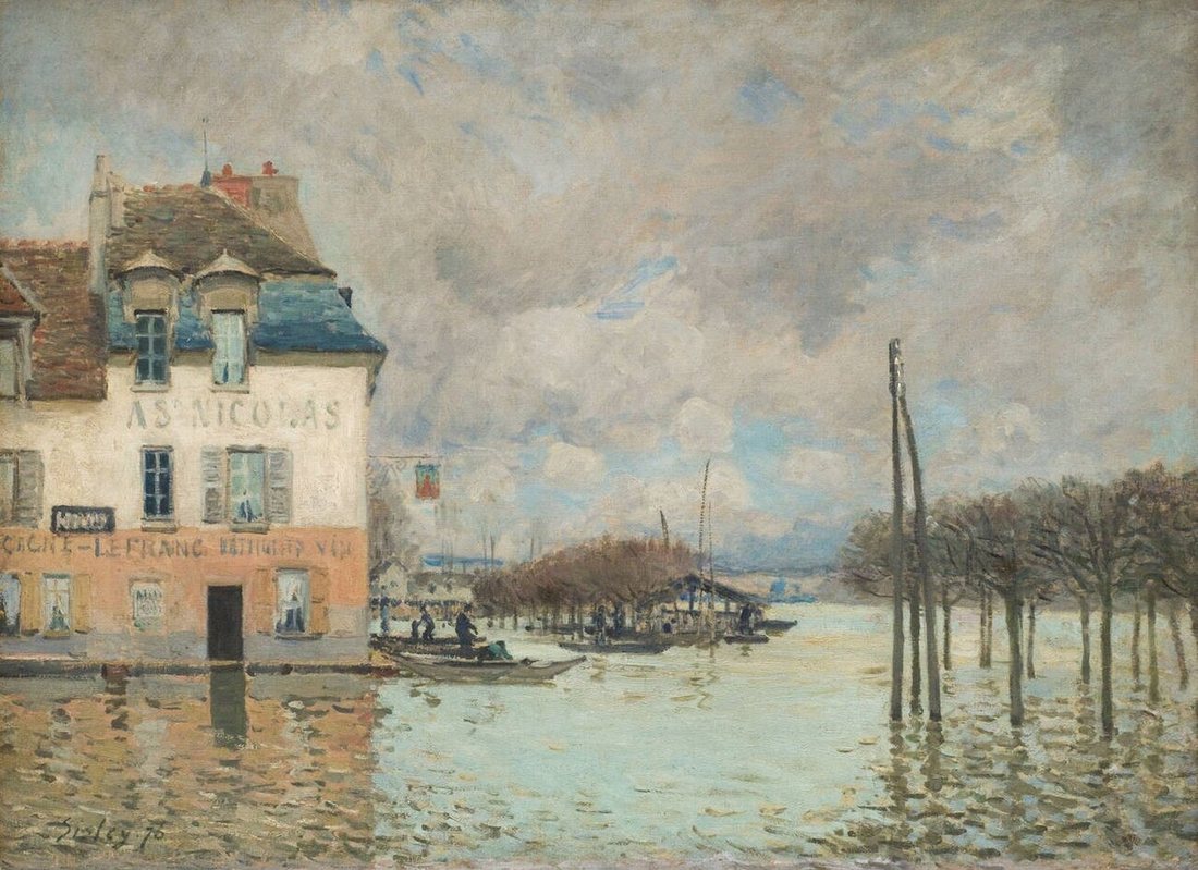 Flooding at Port-Marly by Alfred Sisley