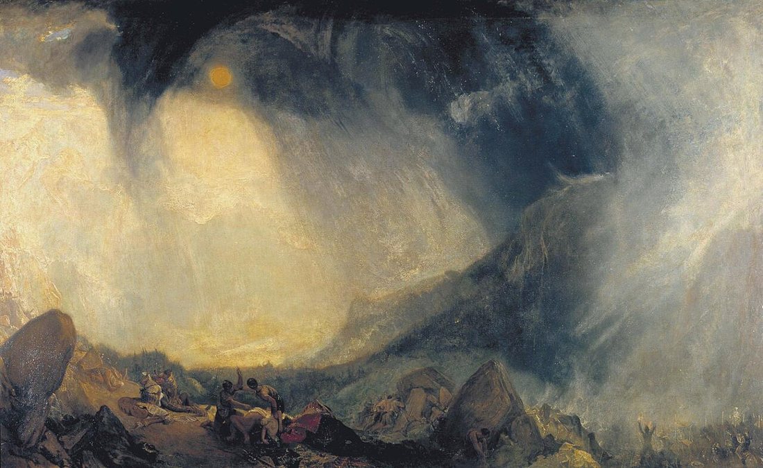 Snow Storm: Hannibal and his Army Crossing the Alps by J. M. W. Turner
