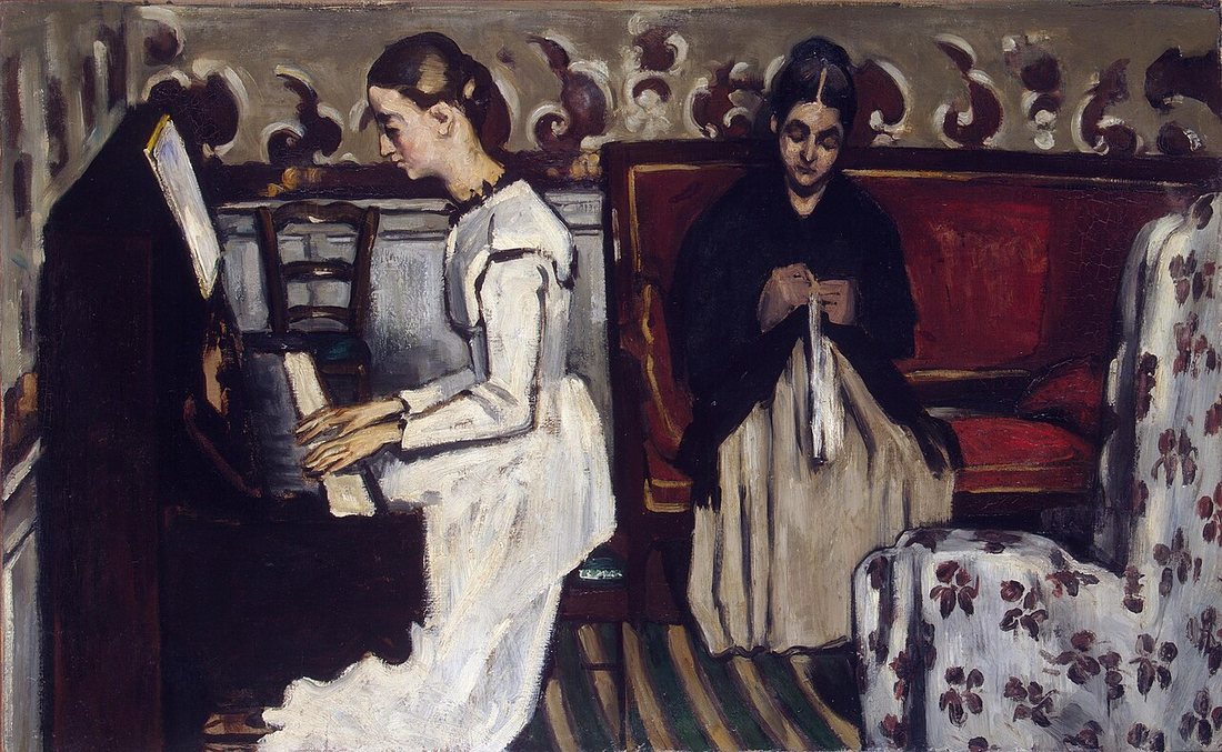 Jeune Fille au piano (Girl at the Piano - The Overture to Tannhauser) by Paul Cézanne