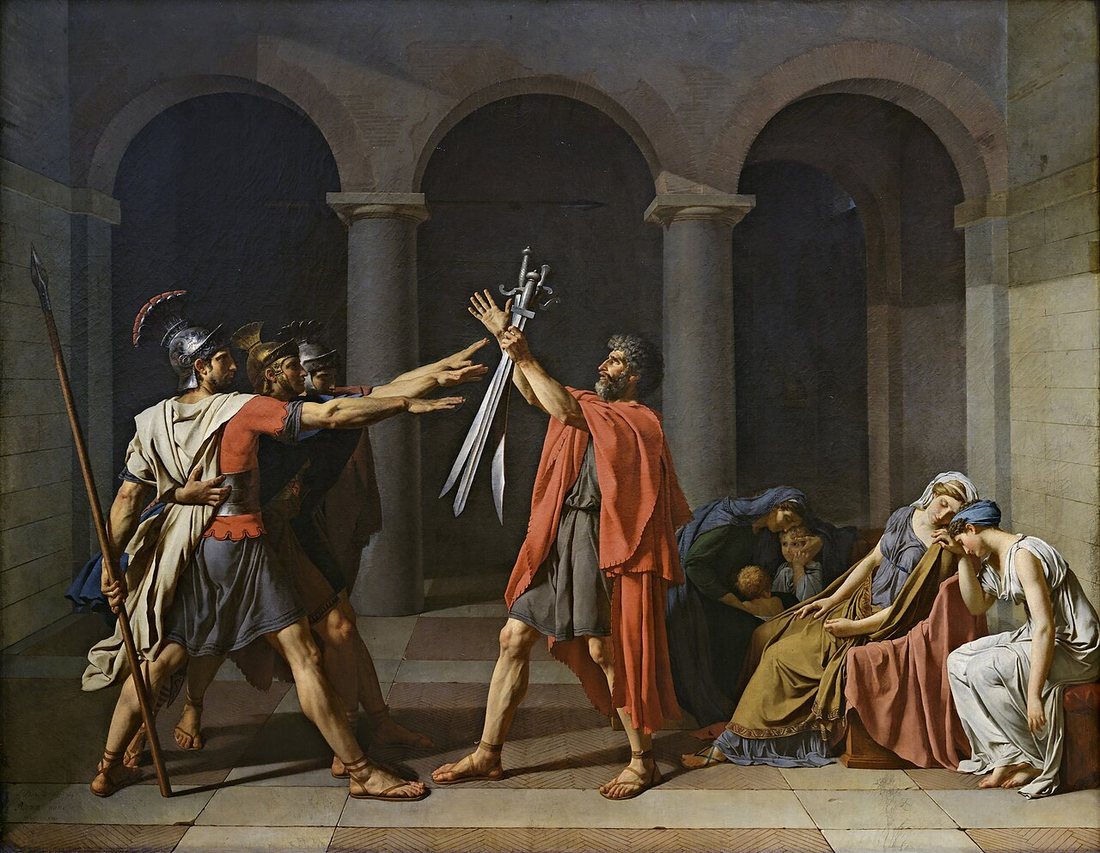 The Oath of the Horatii by Jacques-Louis David