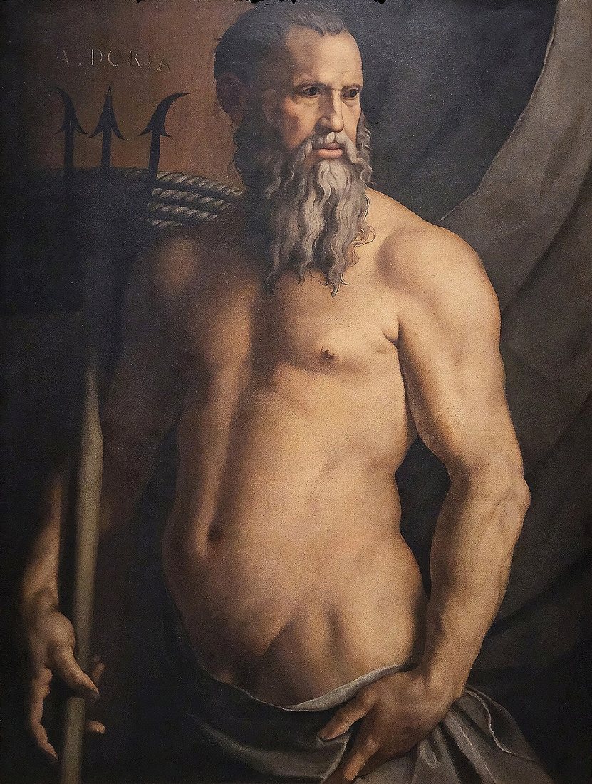 Portrait of Andrea Doria as Neptune by Agnolo Bronzino