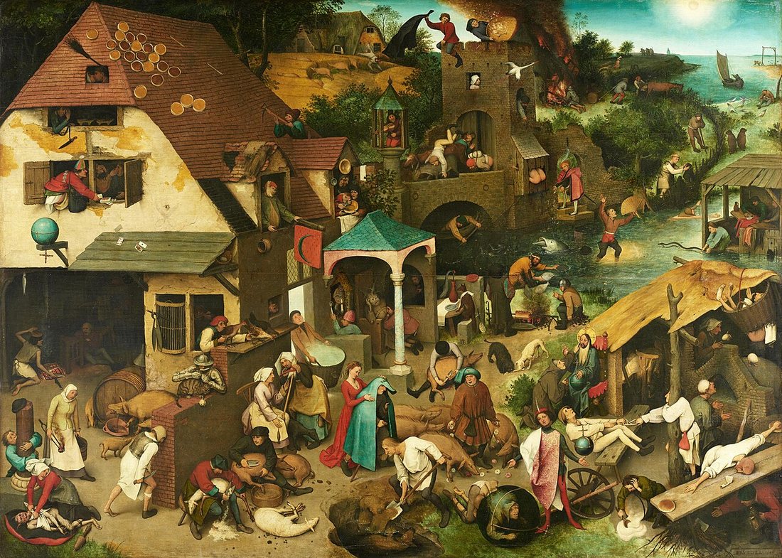 Netherlandish Proverbs by Pieter Bruegel the Elder