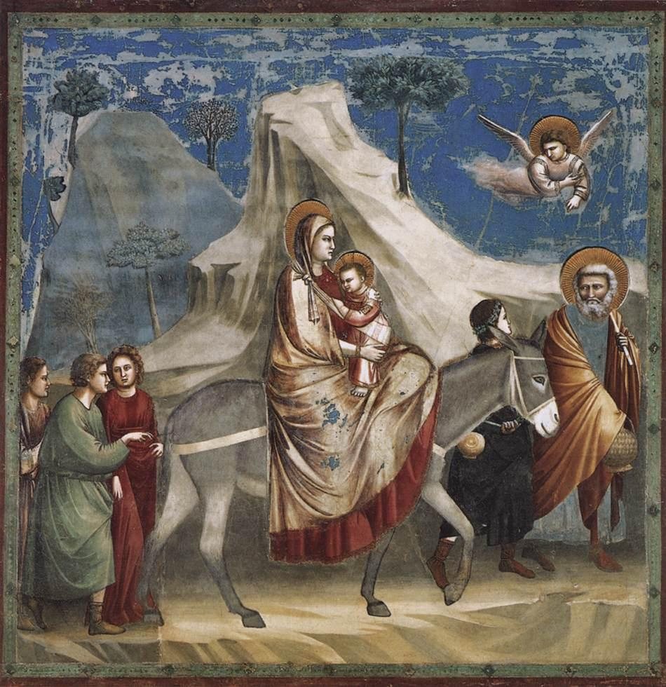 Flight into Egypt by Giotto