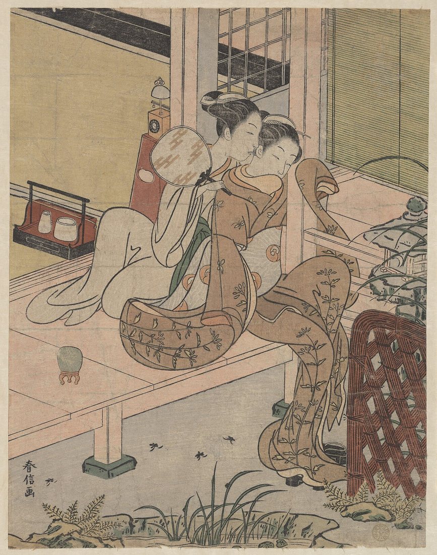 Whispering by Suzuki Harunobu