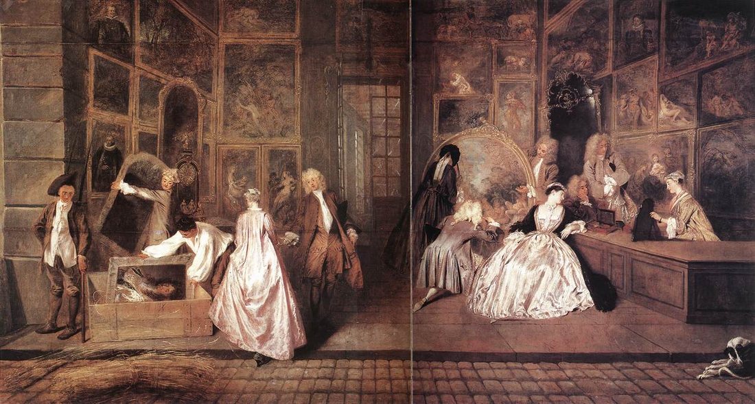 The Shop Sign of Gersaint by Antoine Watteau
