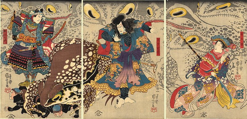Onoe Kikugorō ichidai banashi Gama by Utagawa Kuniyoshi